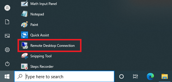 Remote Desktop Connection