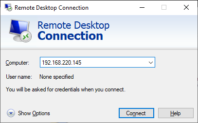 Remote Desktop Connection