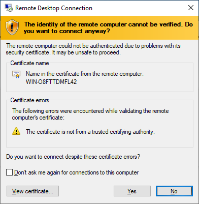 Remote Desktop Connection